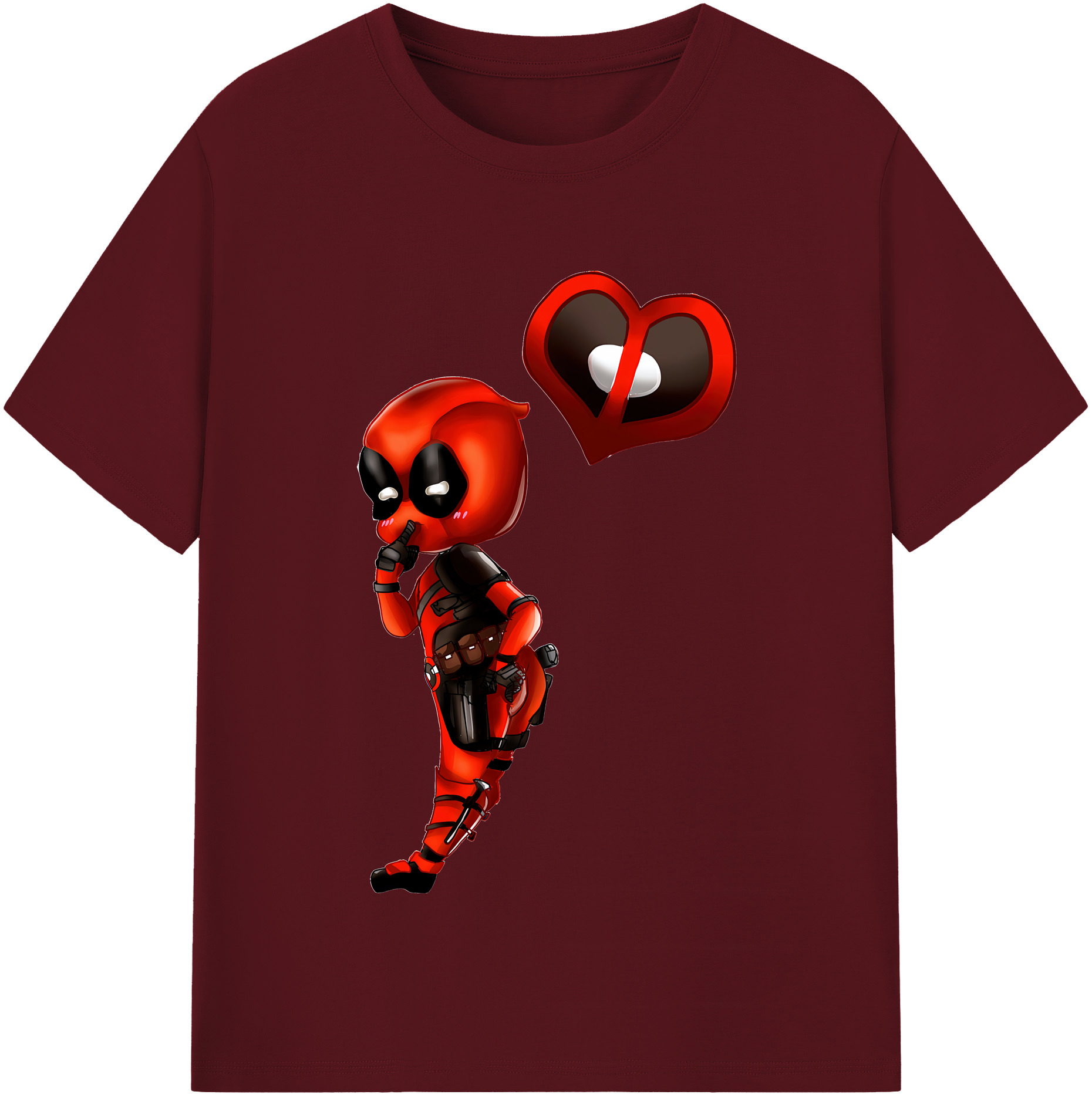 （画像用） Deadpool デッドプール 綿100％半袖Tシャツ（フロントプリント）